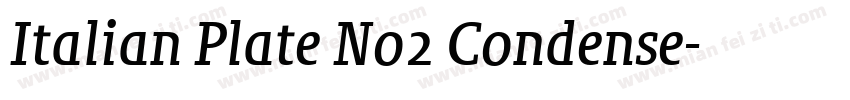 Italian Plate No2 Condense字体转换